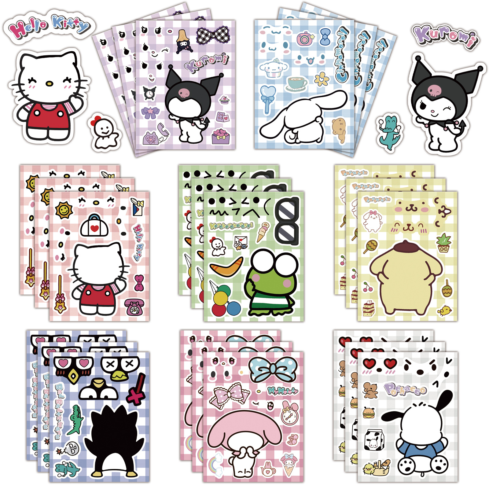 Kuromi anime DIY sticker price for 8pcs