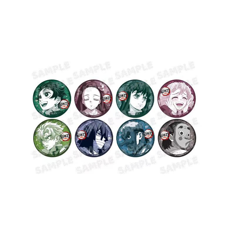 Demon slayer kimets anime pin 8 pcs a set