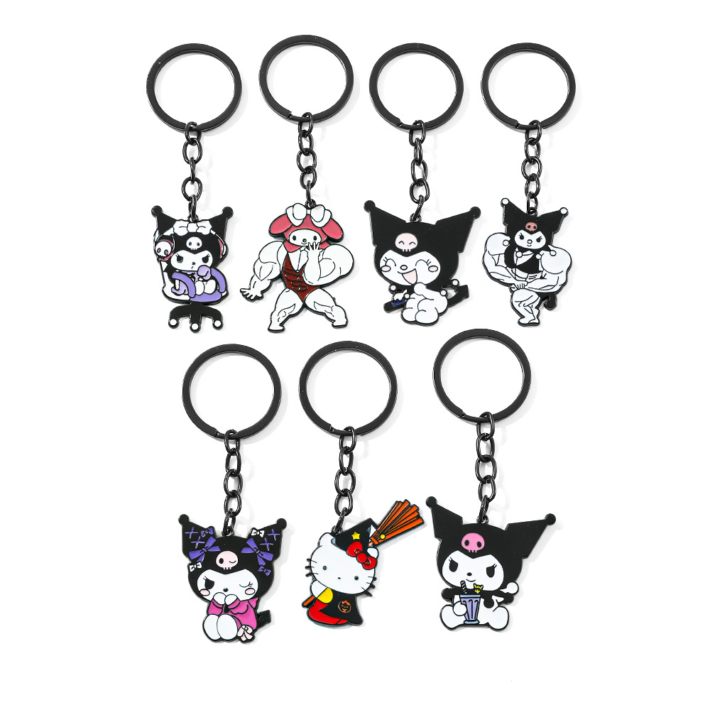 Kuromi anime keychain