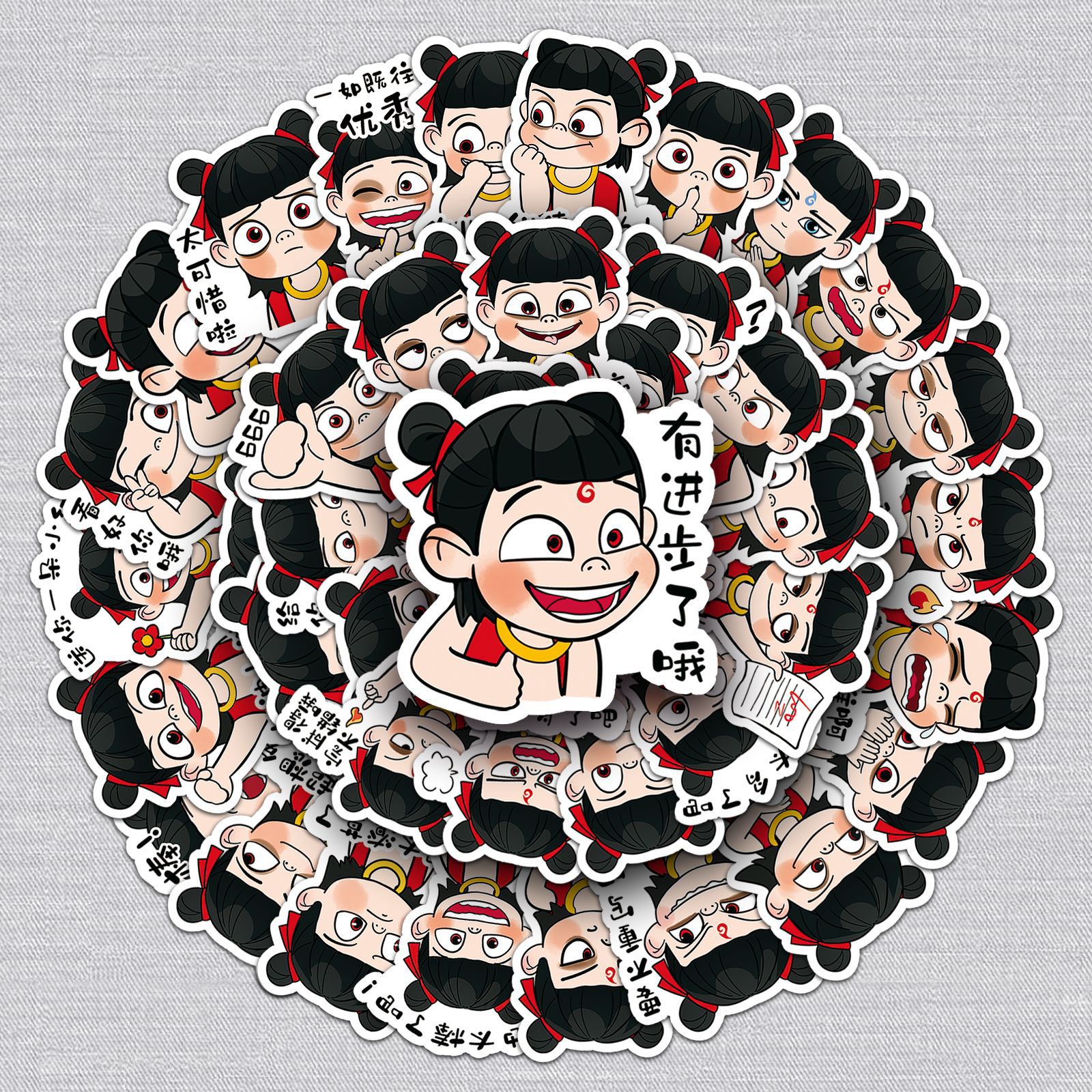 Ne Zha anime waterproof stickers 50pcs a set