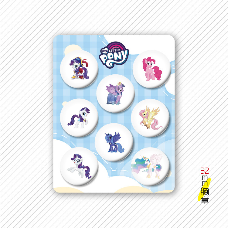 My Little Pony anime pin 32mm set