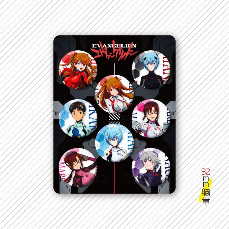 EVA anime pin 32mm set