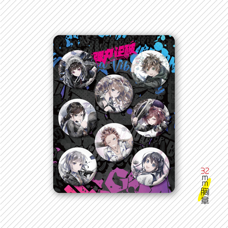 Danganronpa anime pin 32mm set
