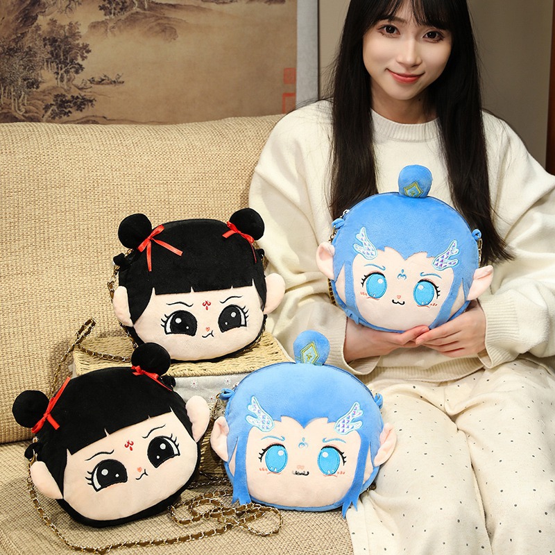 Ne zha anime Plush bag 20*20cm
