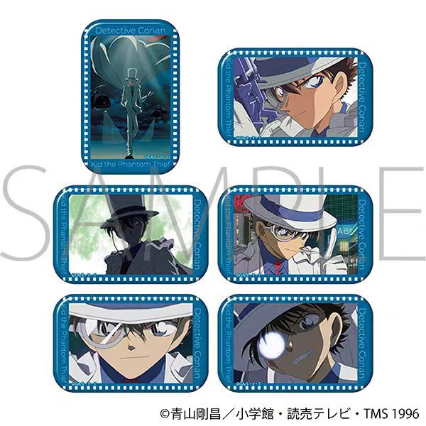 Detective conan anime pin 6pcs a set