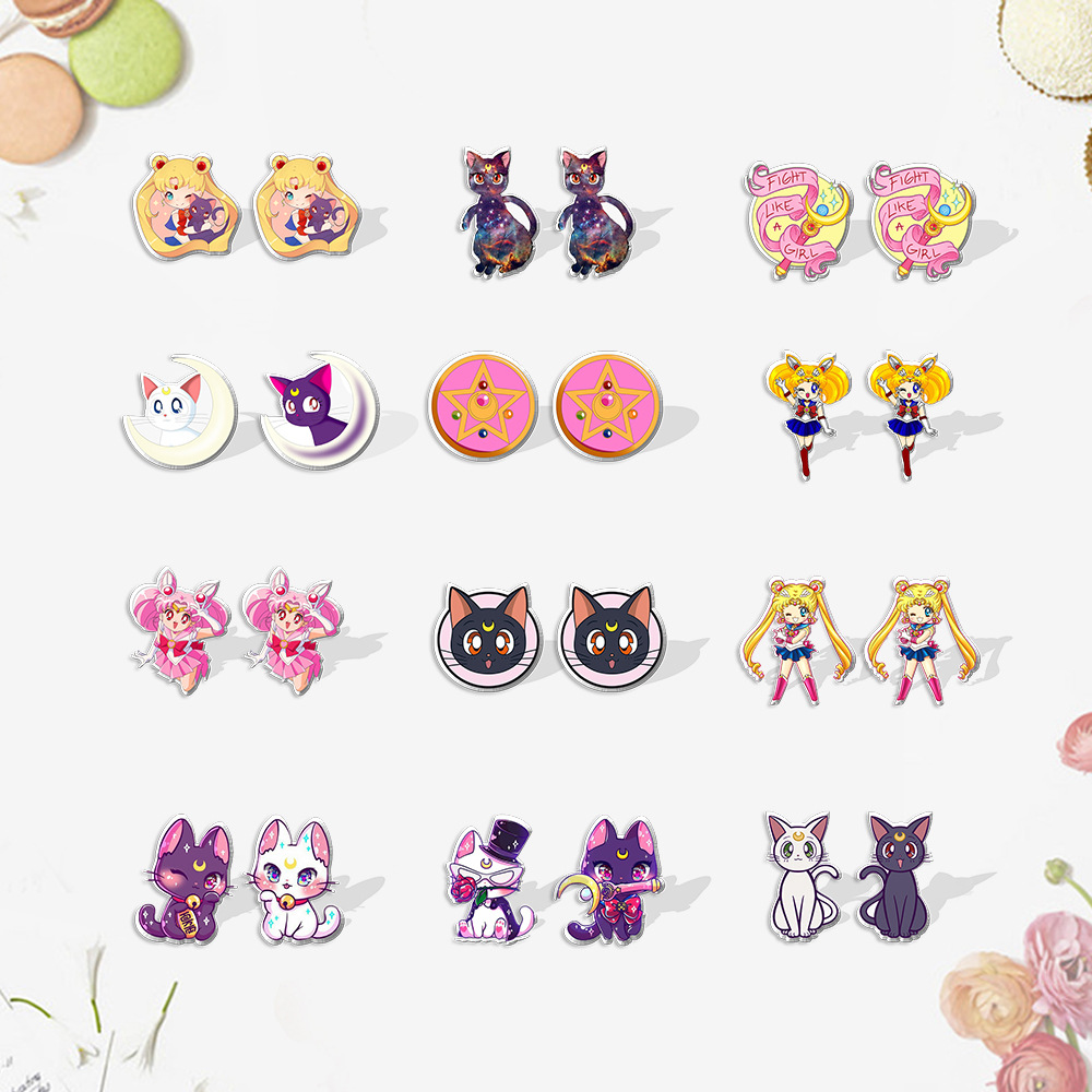 Sailor Moon Crystal anime earrings