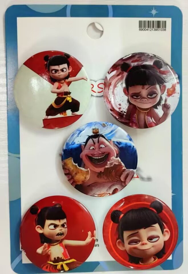 Ne Zha anime pin set