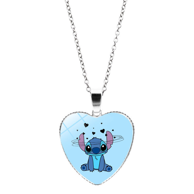 stitch anime necklace