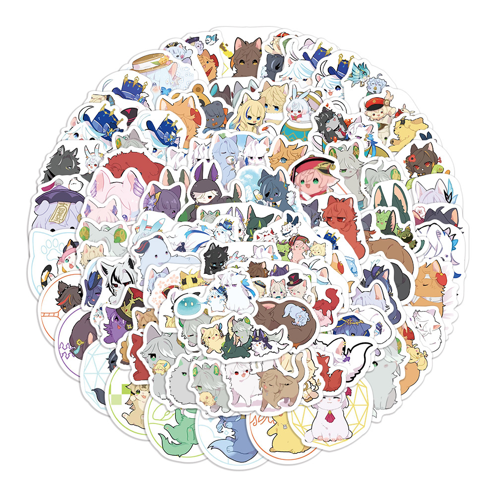 Genshin Impact anime waterproof stickers 100pcs a set