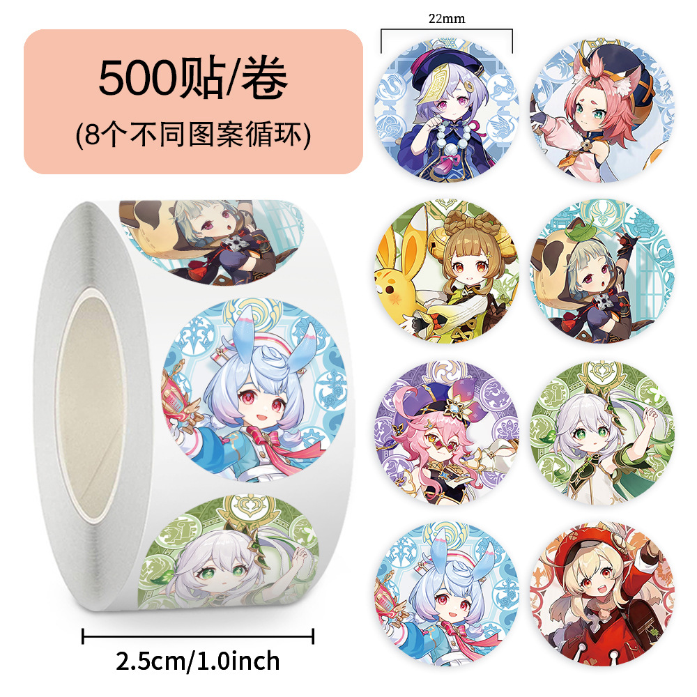 Genshin Impact anime stickers