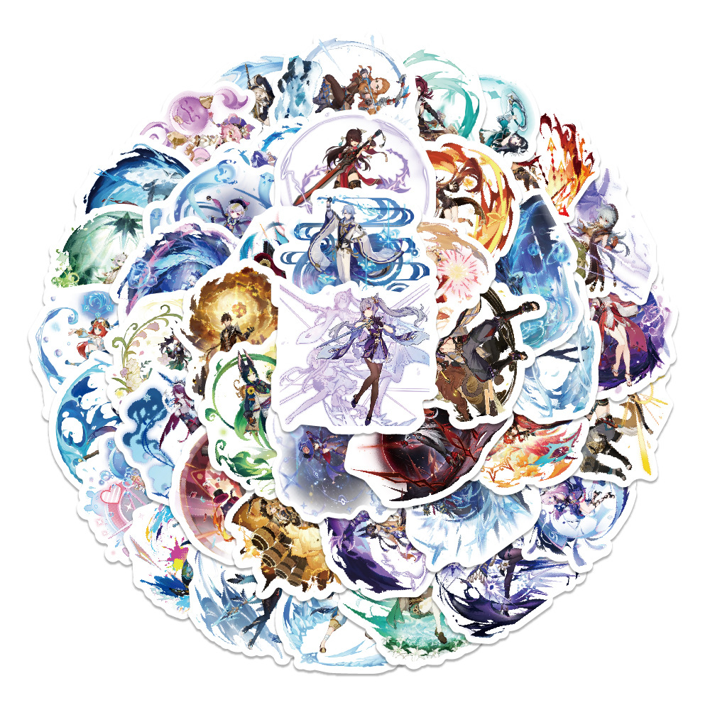 Genshin Impact anime waterproof stickers 100pcs a set