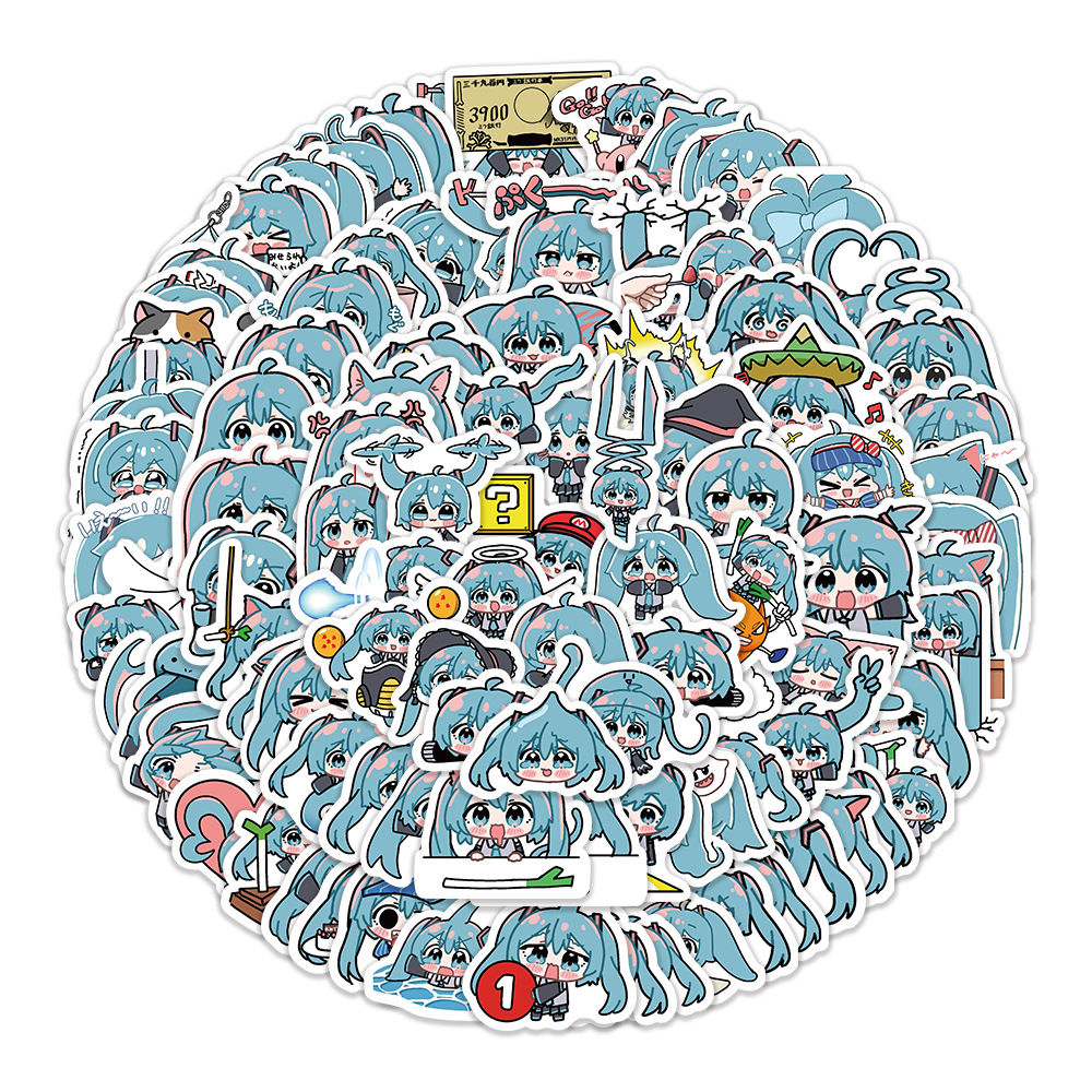 Hatsune Miku anime waterproof stickers 100pcs a set