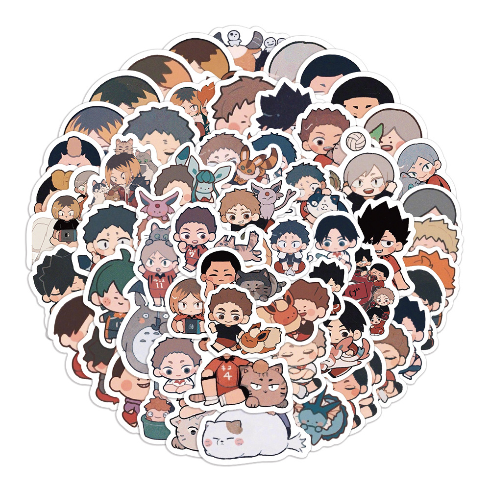 Haikyuu anime waterproof stickers 60pcs a set