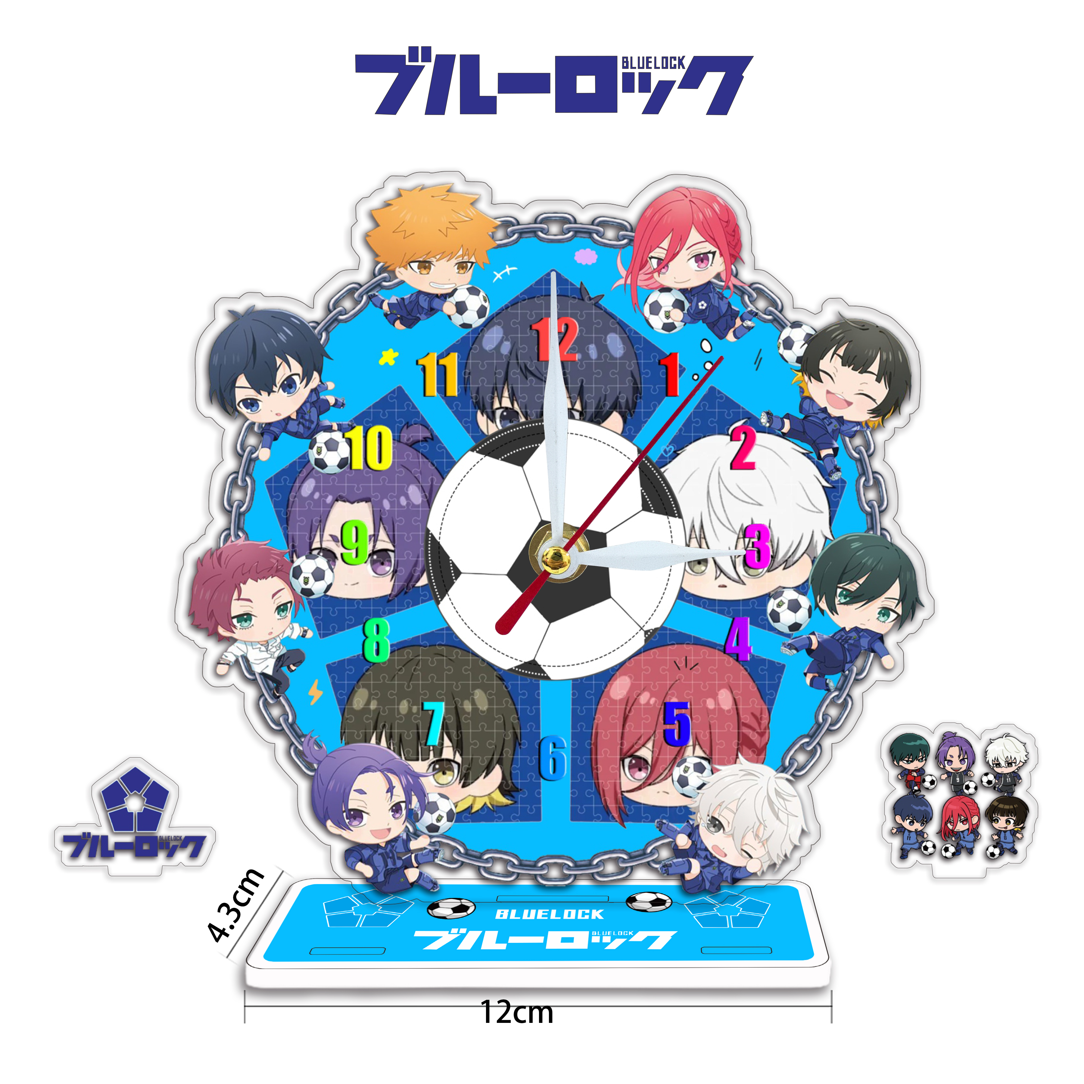 Blue Lock anime pendulum clock