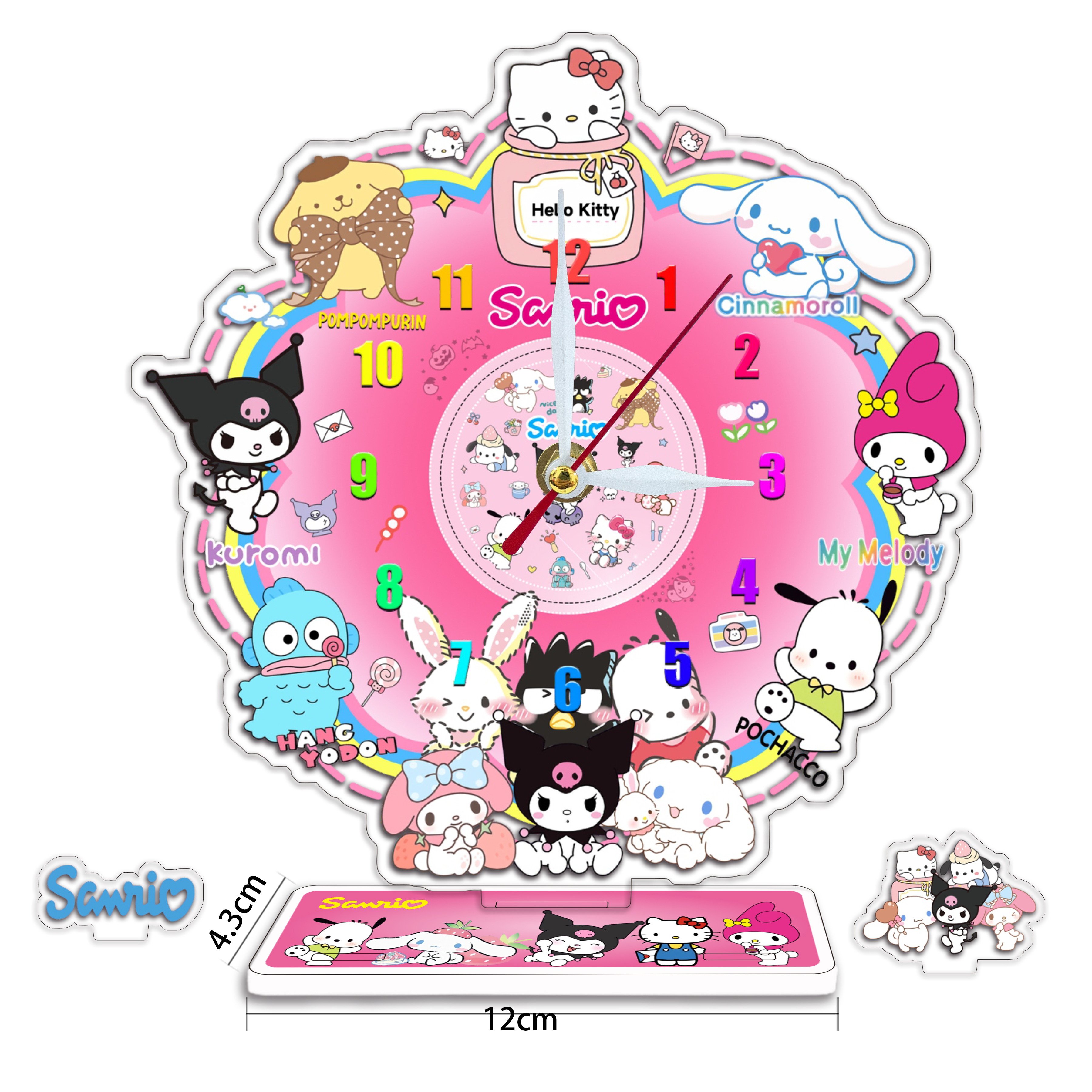 Kuromi anime pendulum clock