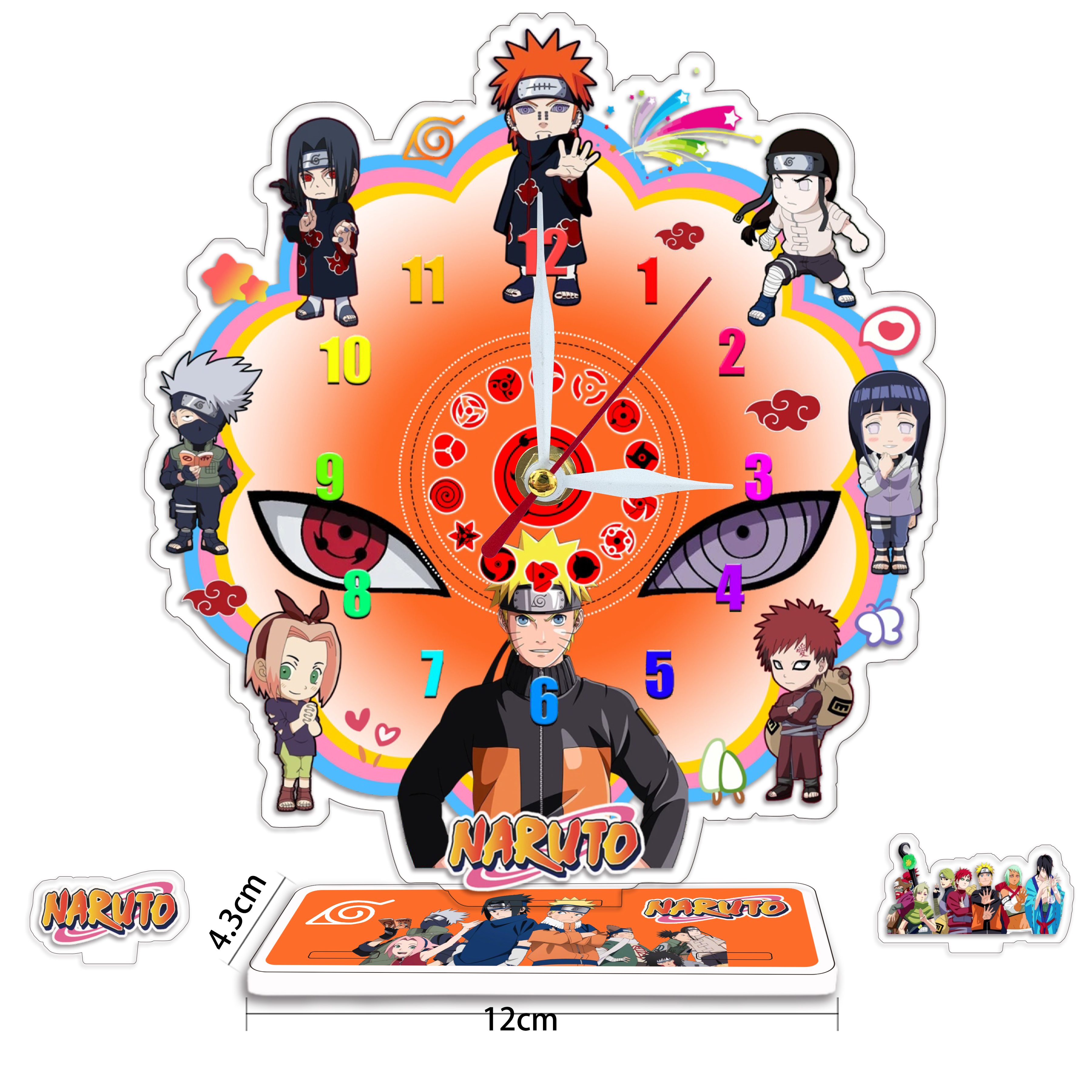 Naruto anime pendulum clock