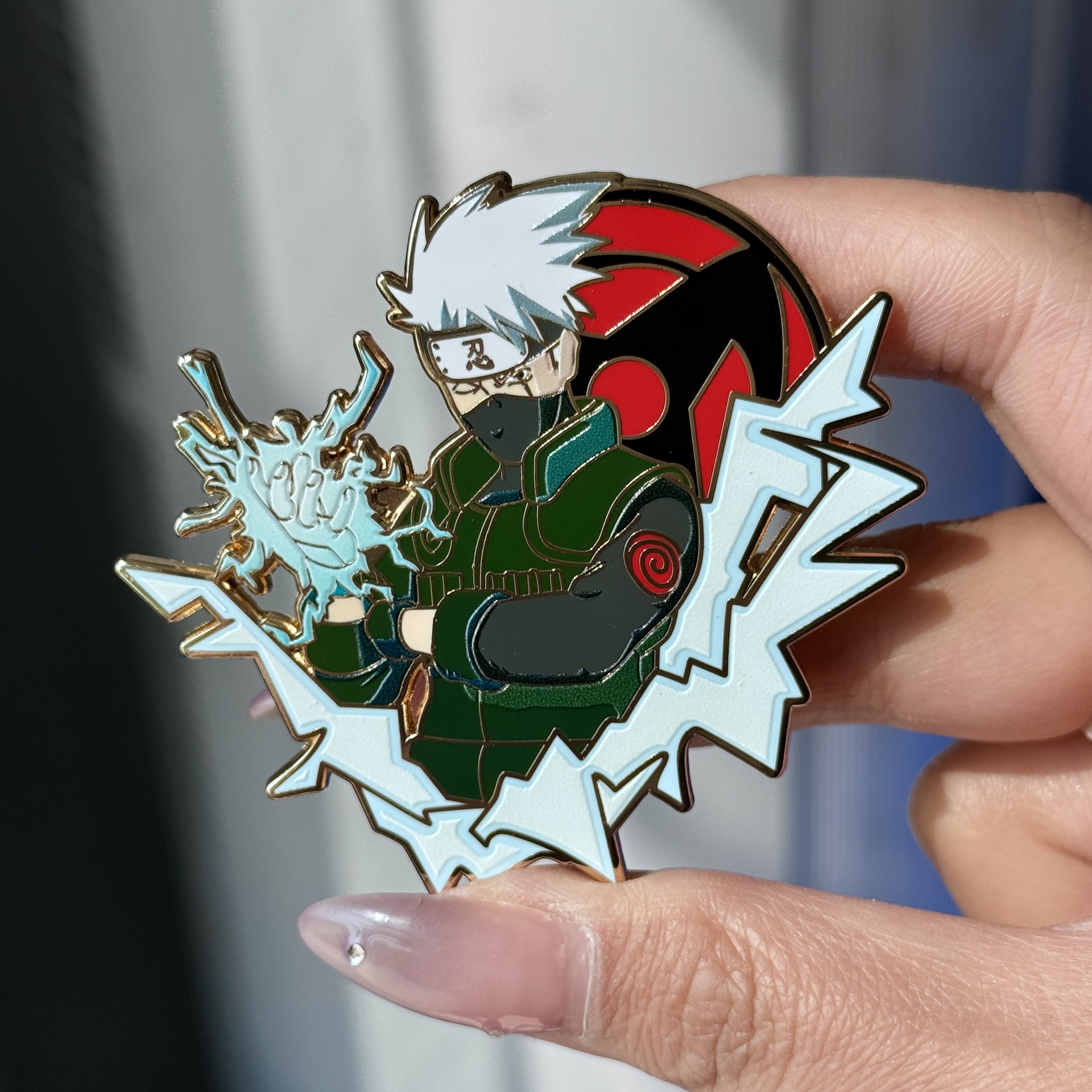 Naruto anime pin 67*60*2mm 5 pcs a set