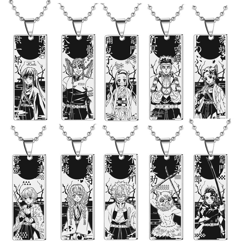 Demon slayer kimets anime necklace