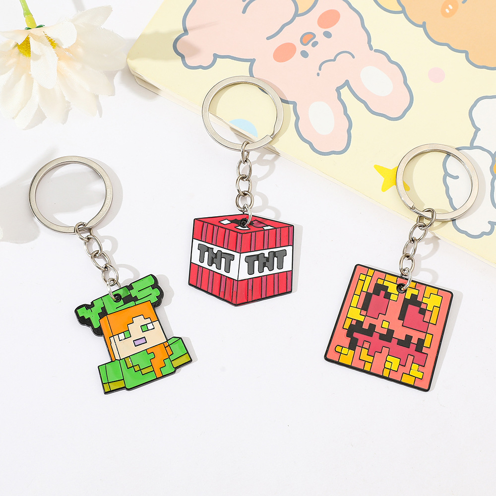 Minecraft anime keychain 5 pcs a set