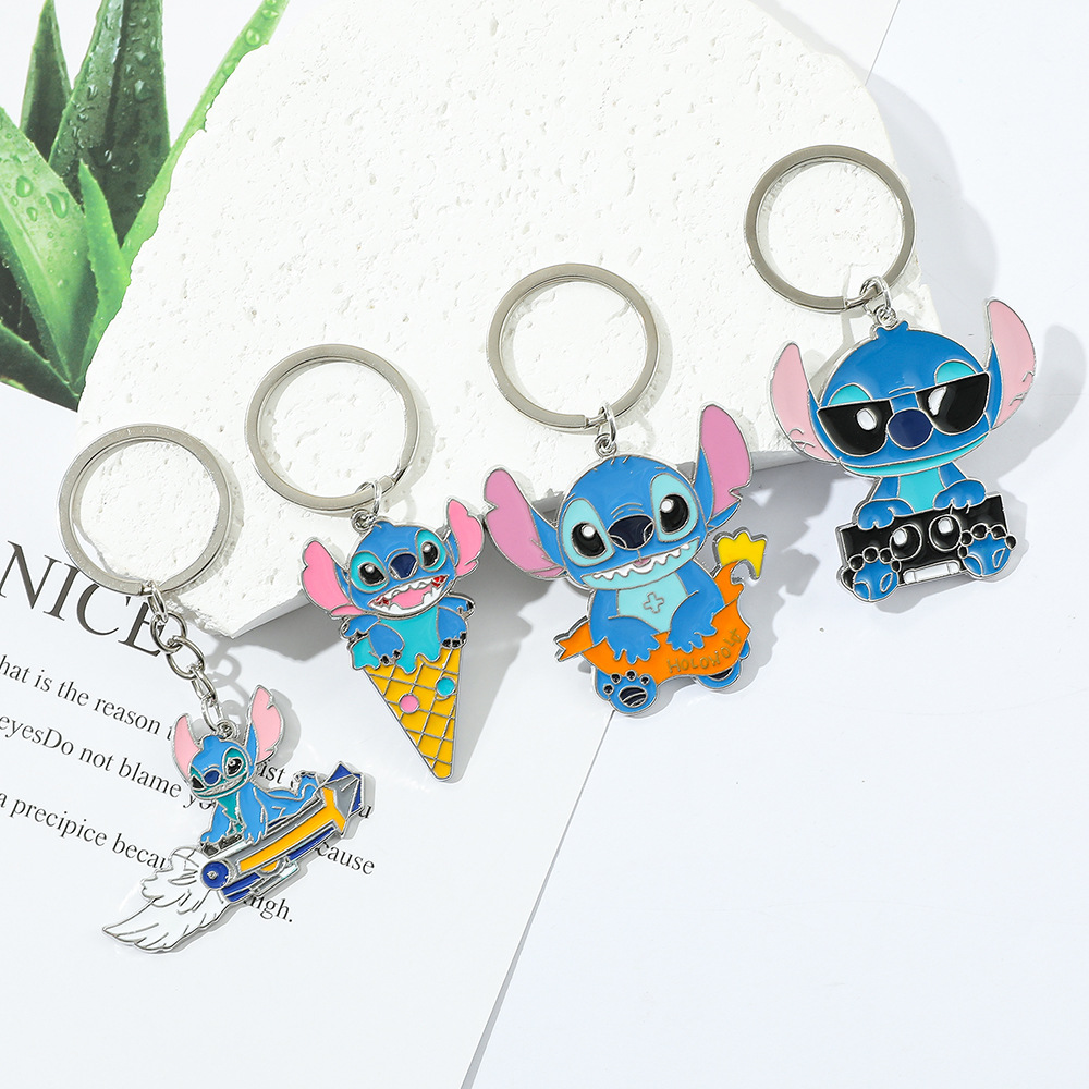 stitch anime keychain