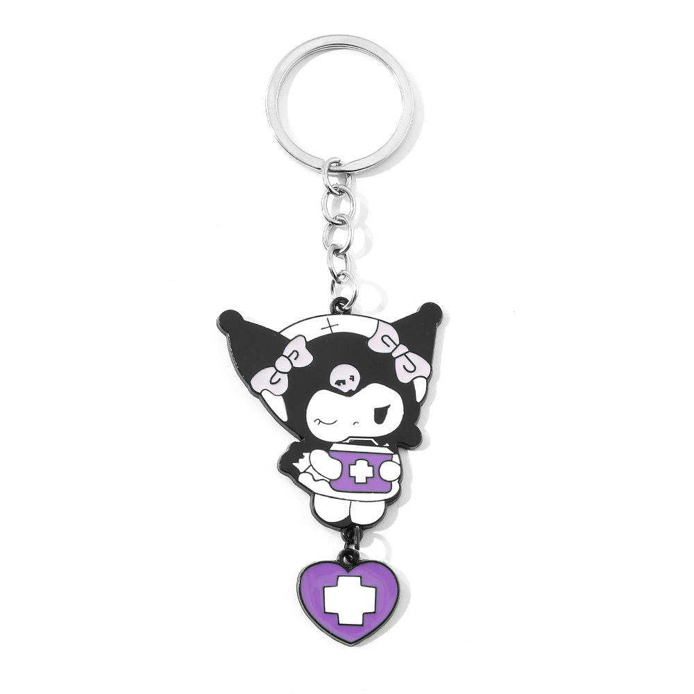 Kuromi anime keychain