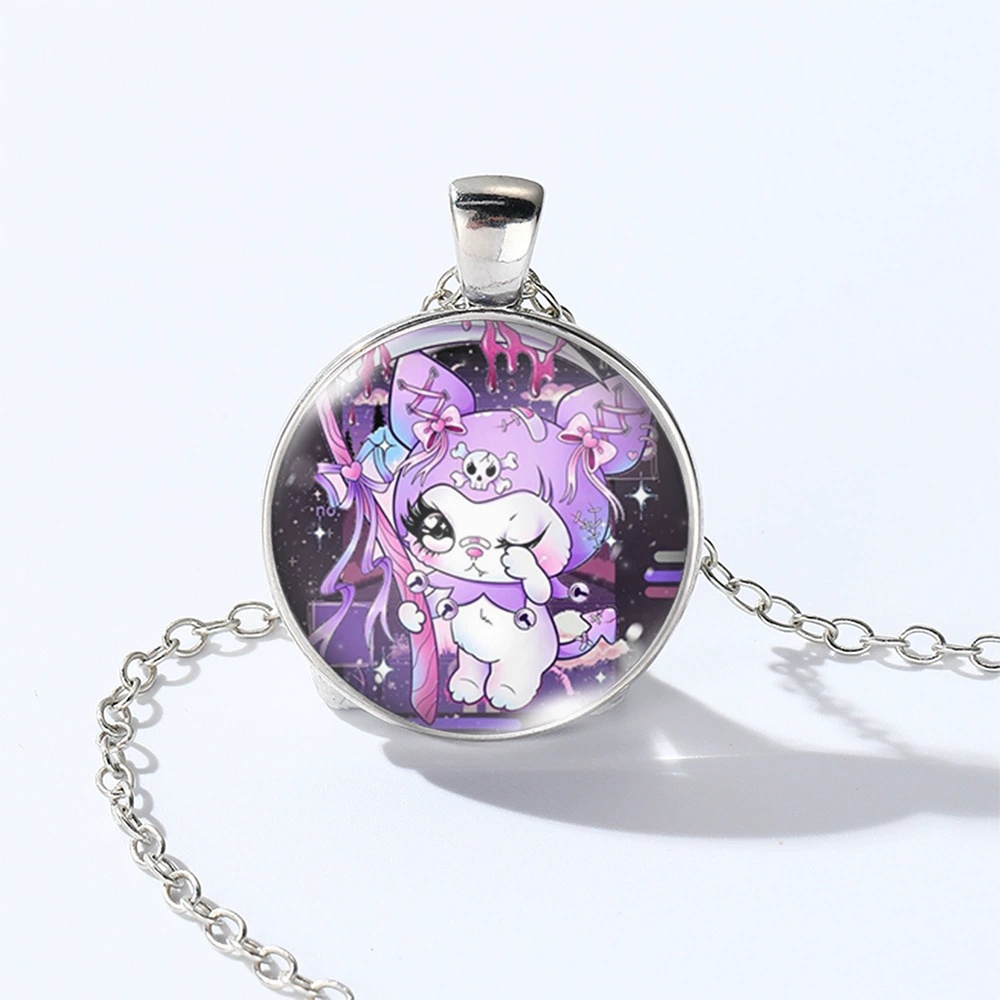 Kuromi anime necklace
