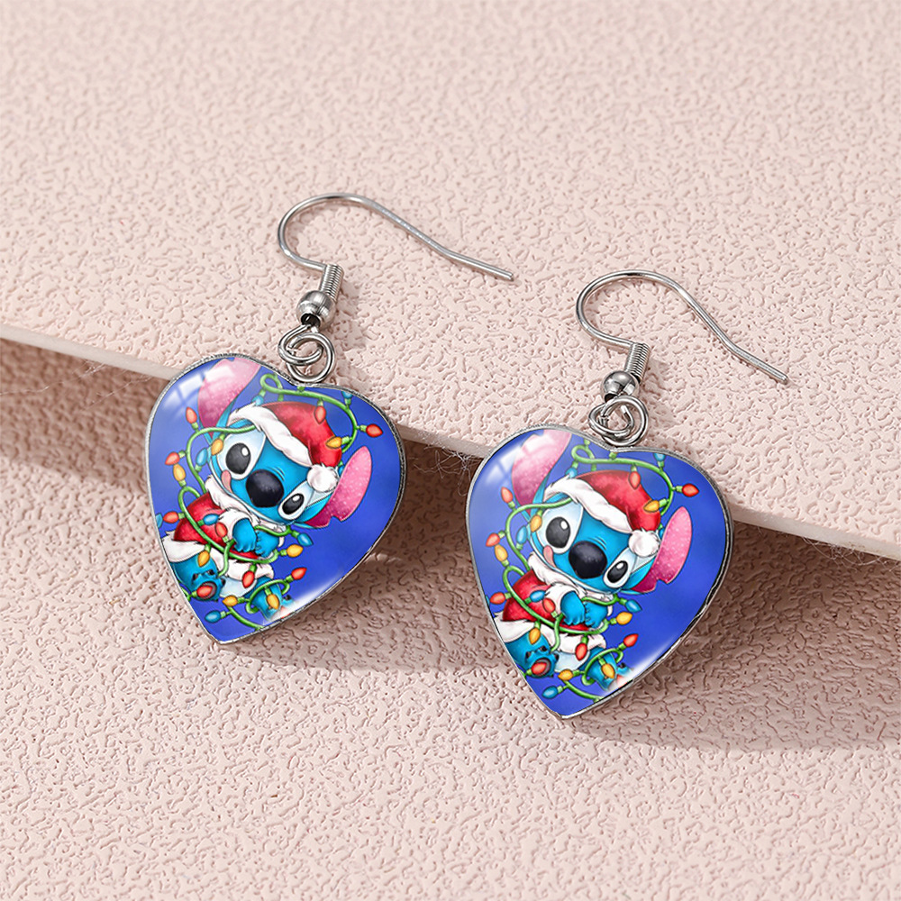 Stitch anime earrings
