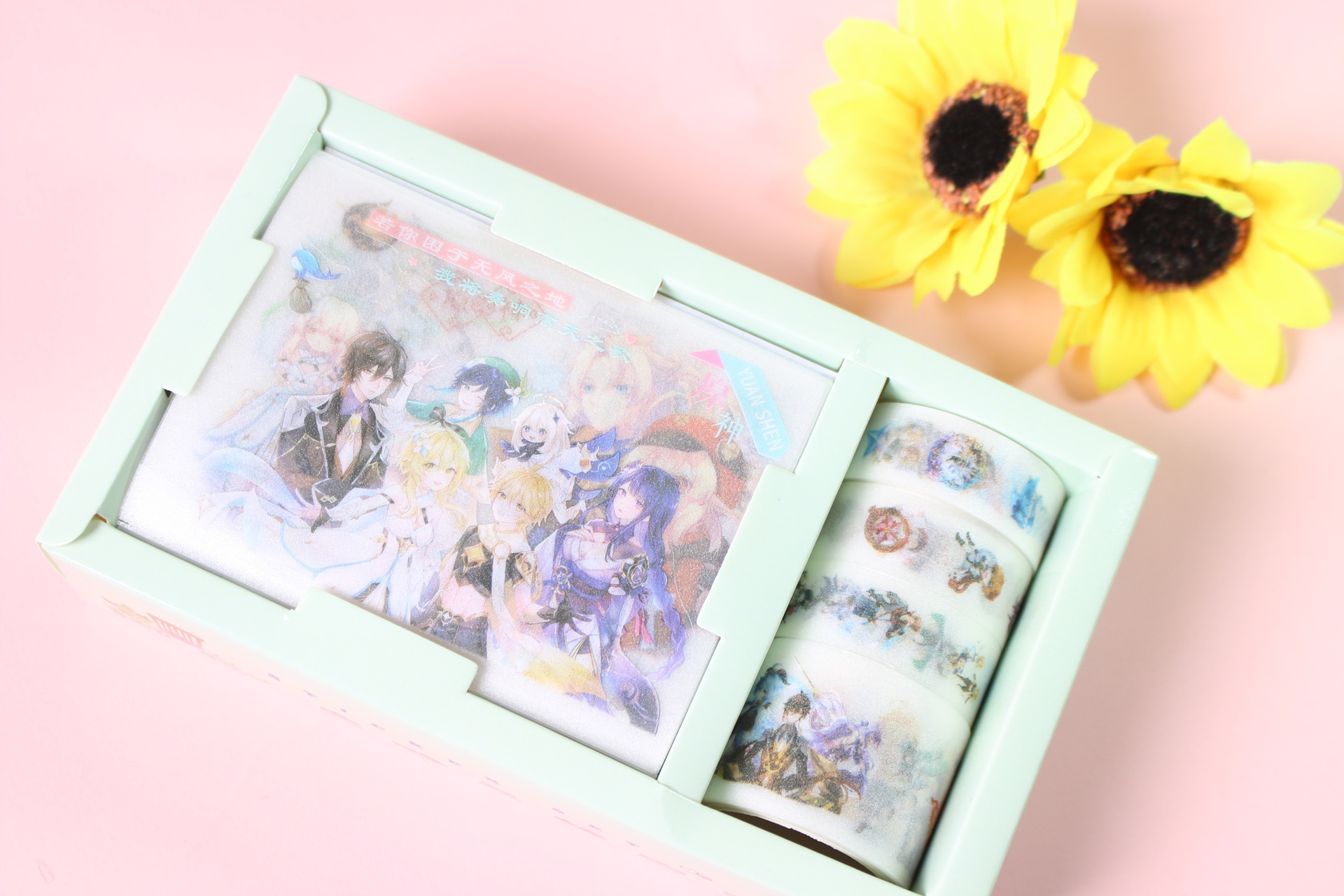 Genshin Impact anime sticker tape roll 12 pcs a set