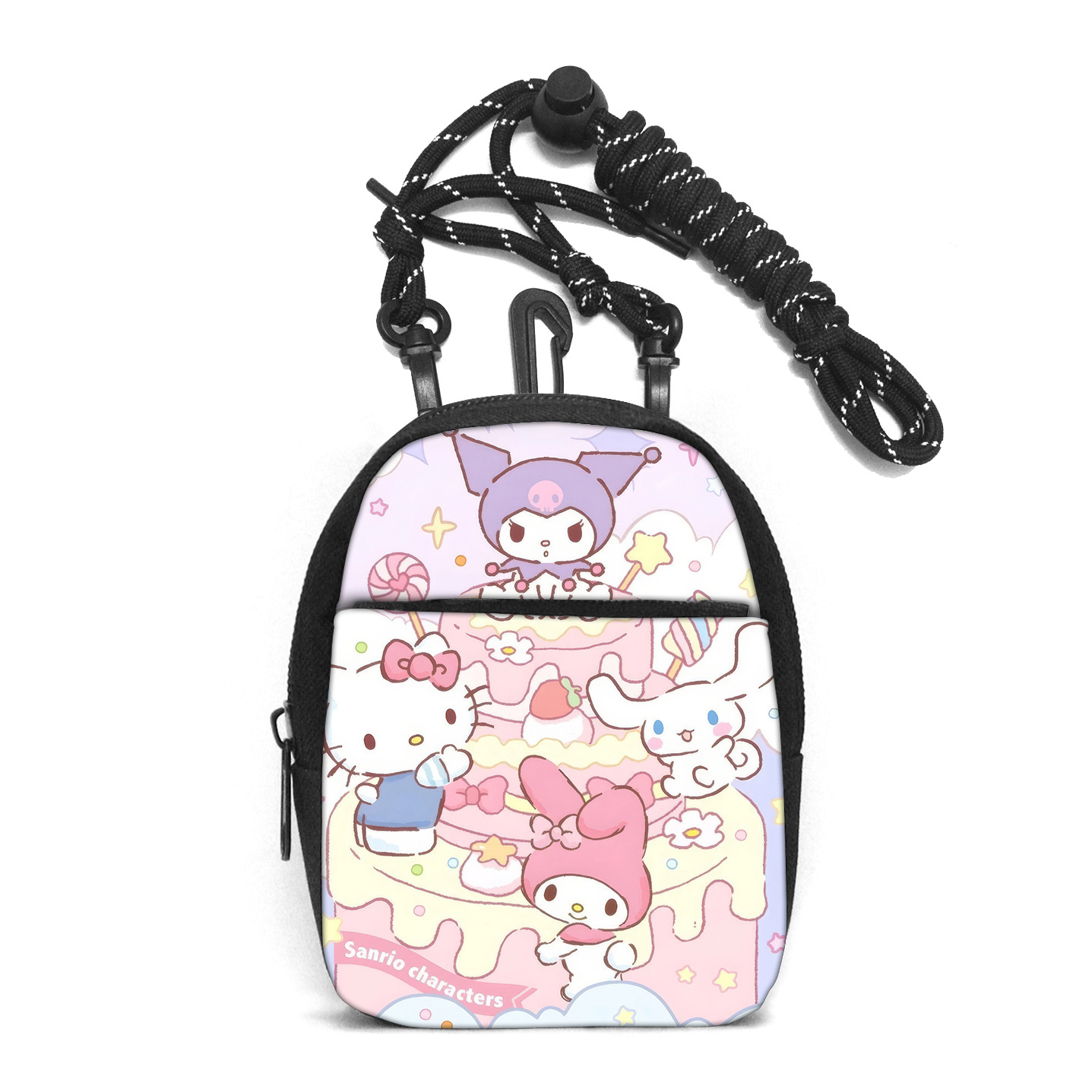 Kuromi anime messenger bag 13*10*4cm