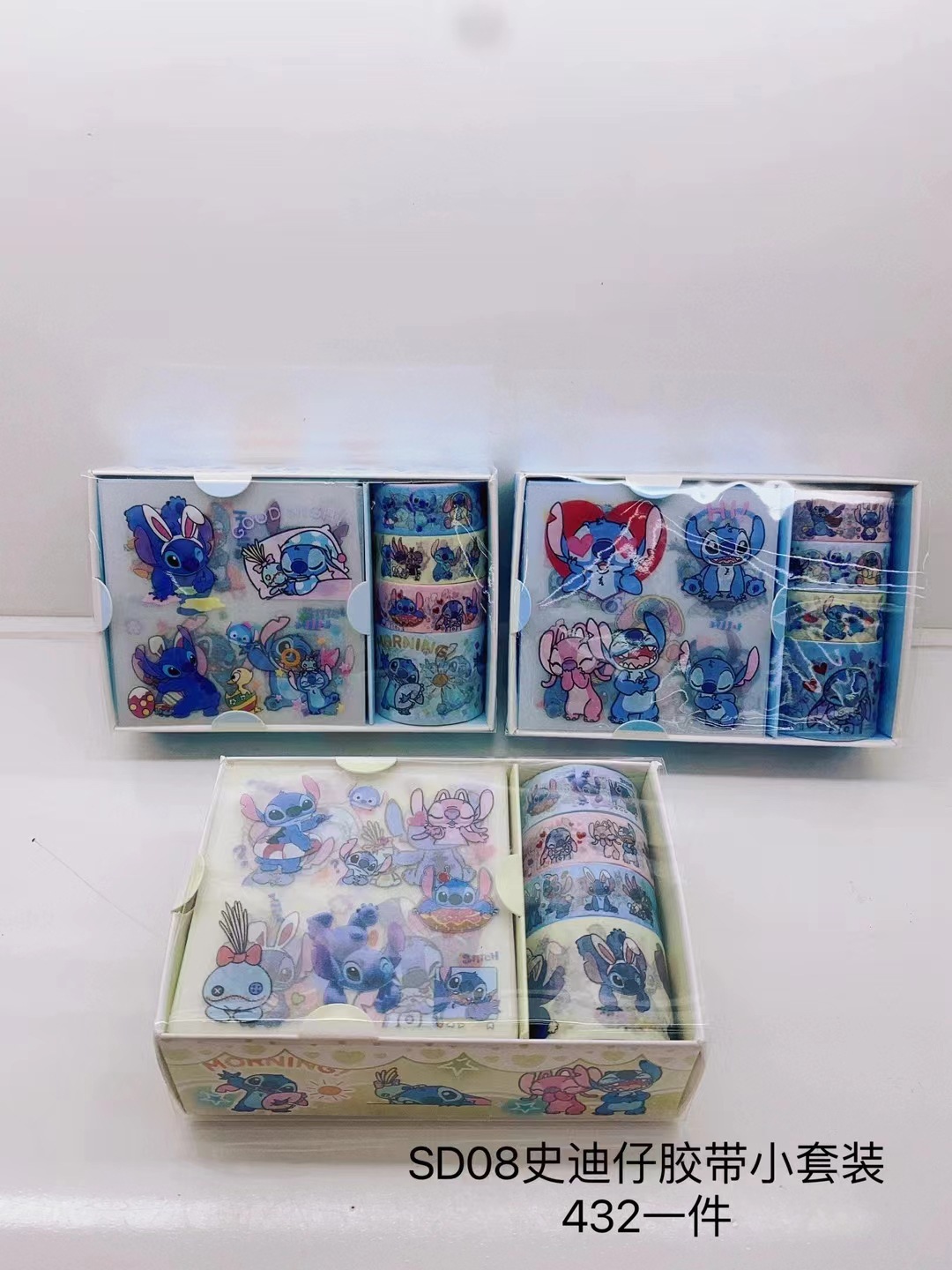 stitch anime sticker tape roll  12 pcs a set