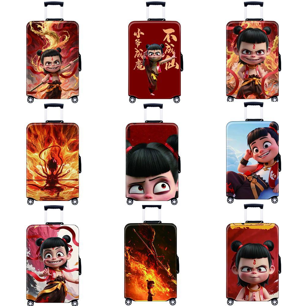 Ne zha anime luggage elastic protective cover