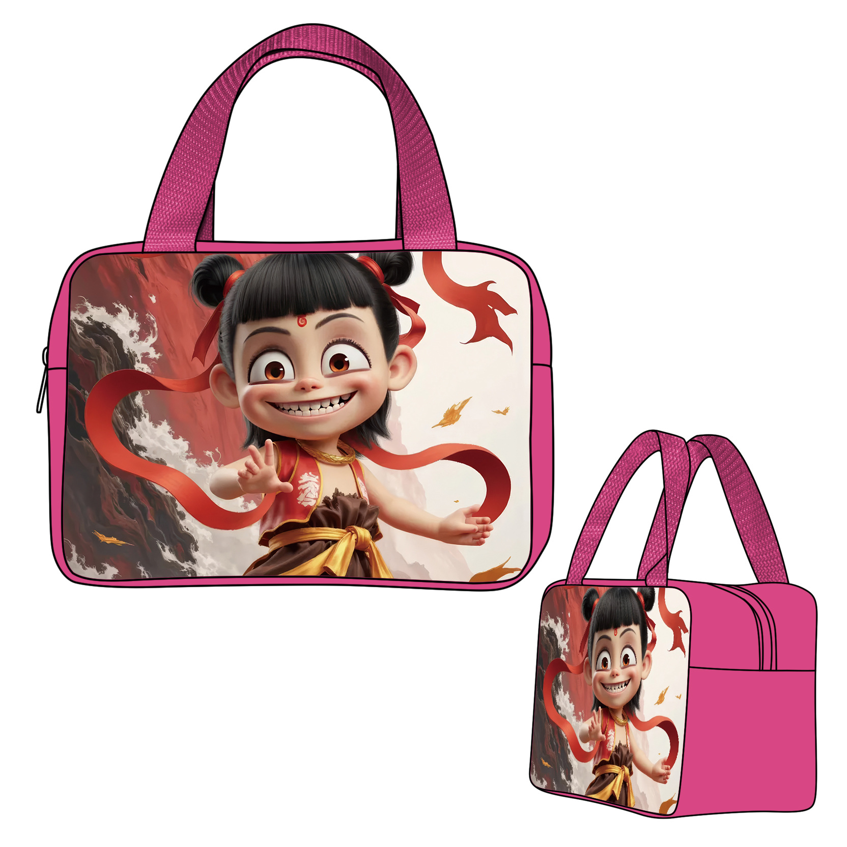 Ne zha anime thermal insulation bag 23*16*12cm