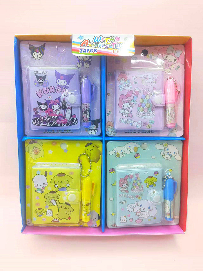 Kuromi anime notebook with pen set 24 pcs a set