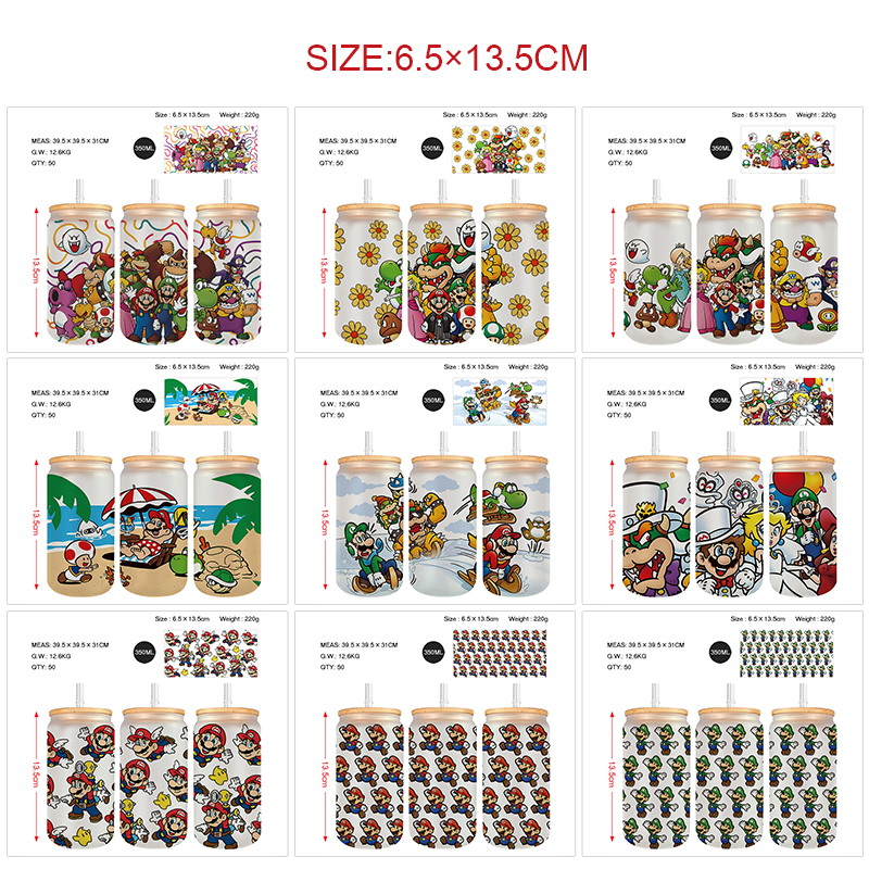 Super Mario anime glass cup 350ml