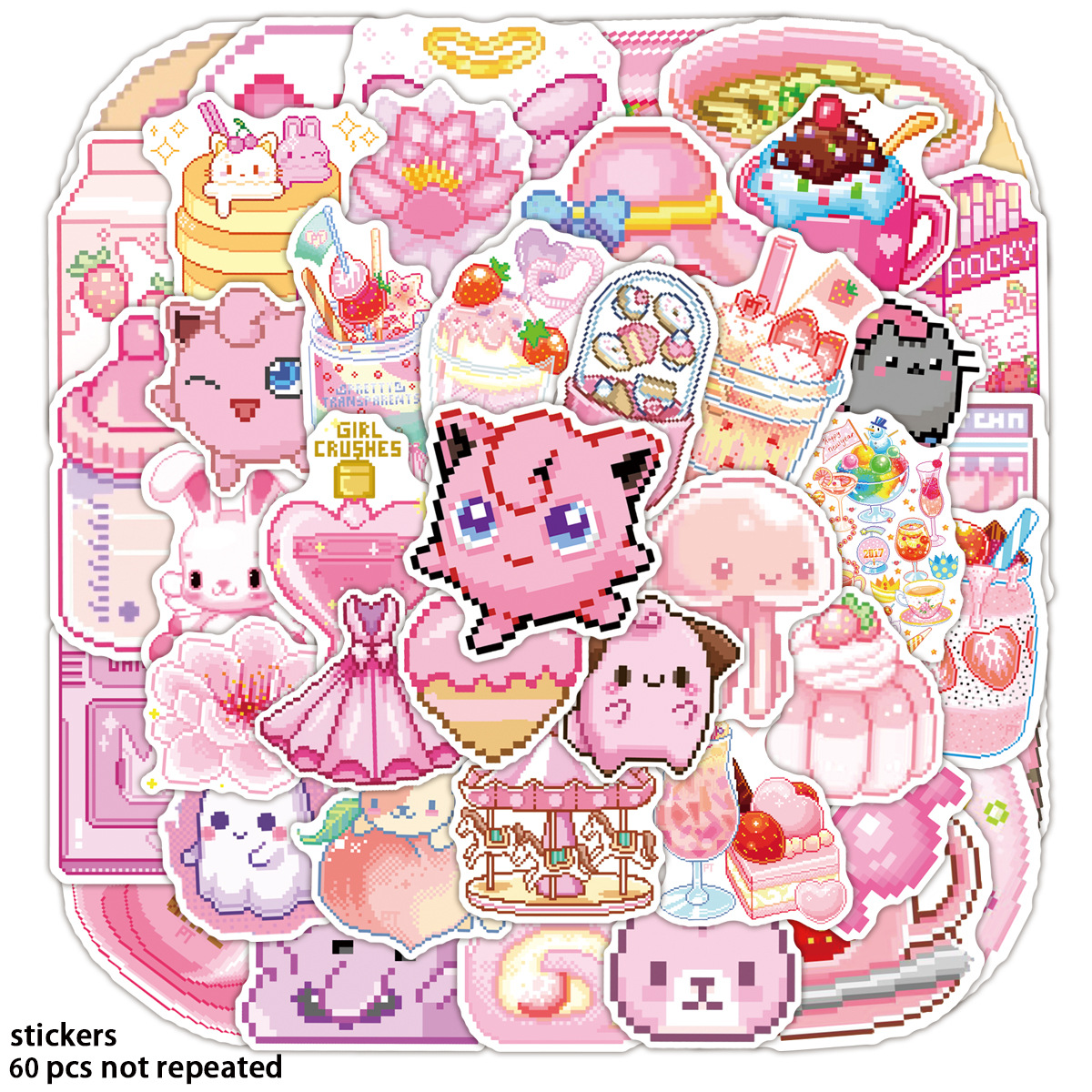 Kirby anime stickers 60pcs a set