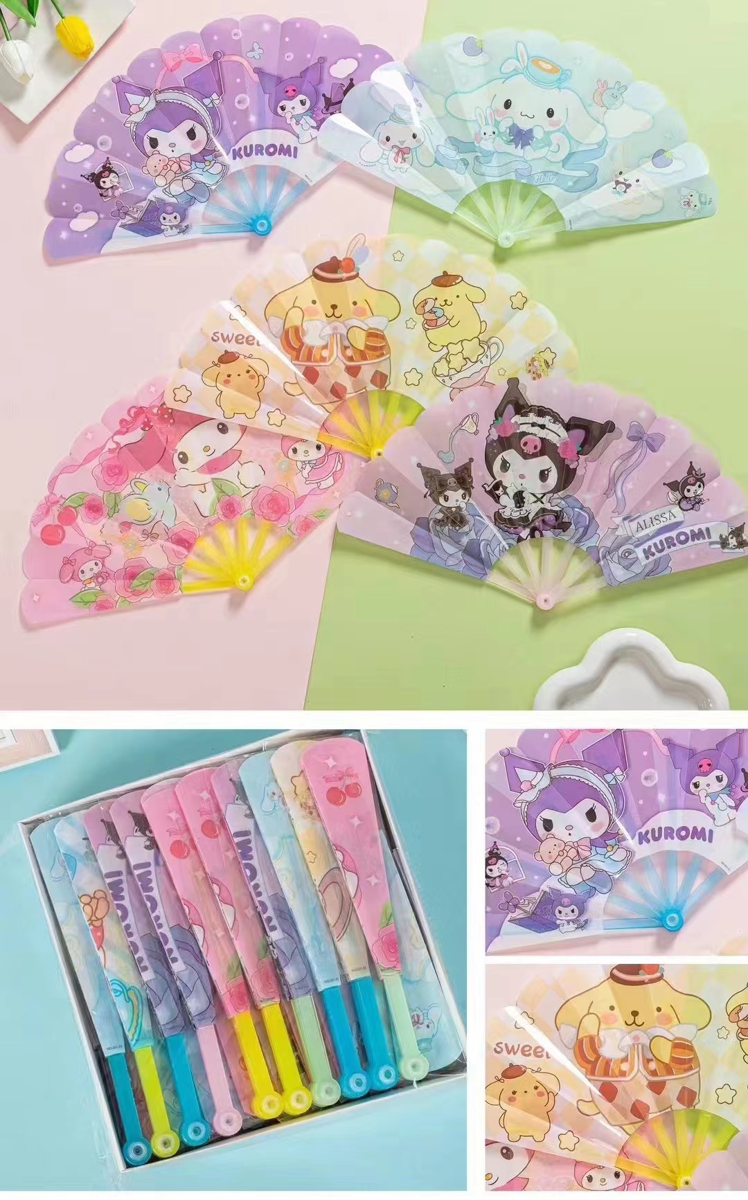 Kuromi anime fan 50pcs a set