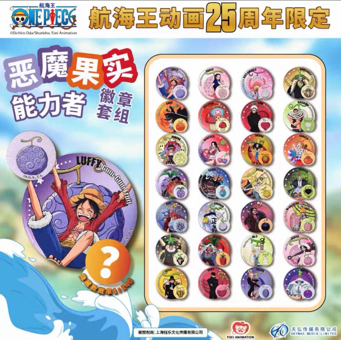 One Piece anime pin