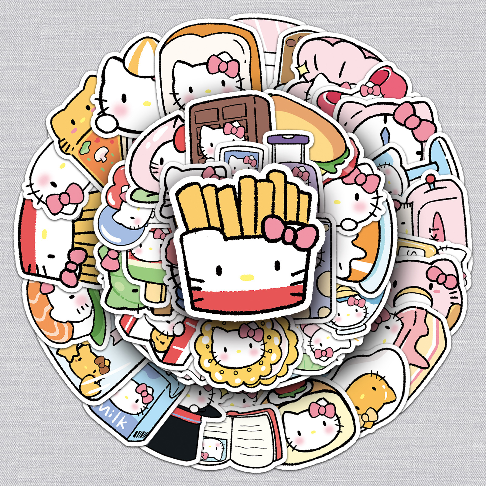 hello kitty anime waterproof stickers 50pcs a set