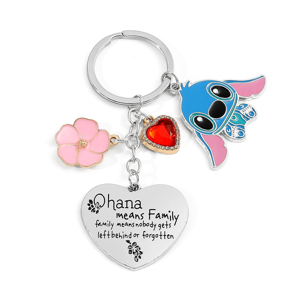 stitch anime keychain