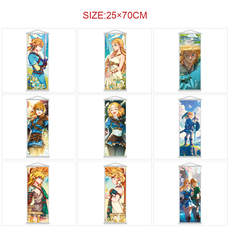 The Legend of Zelda anime wallscroll 25*70cm price for 5 pcs