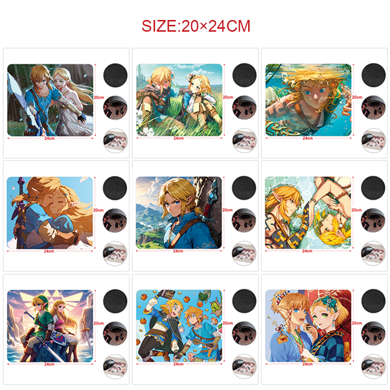 The Legend of Zelda anime Mouse pad 24*20cm 5pcs a set