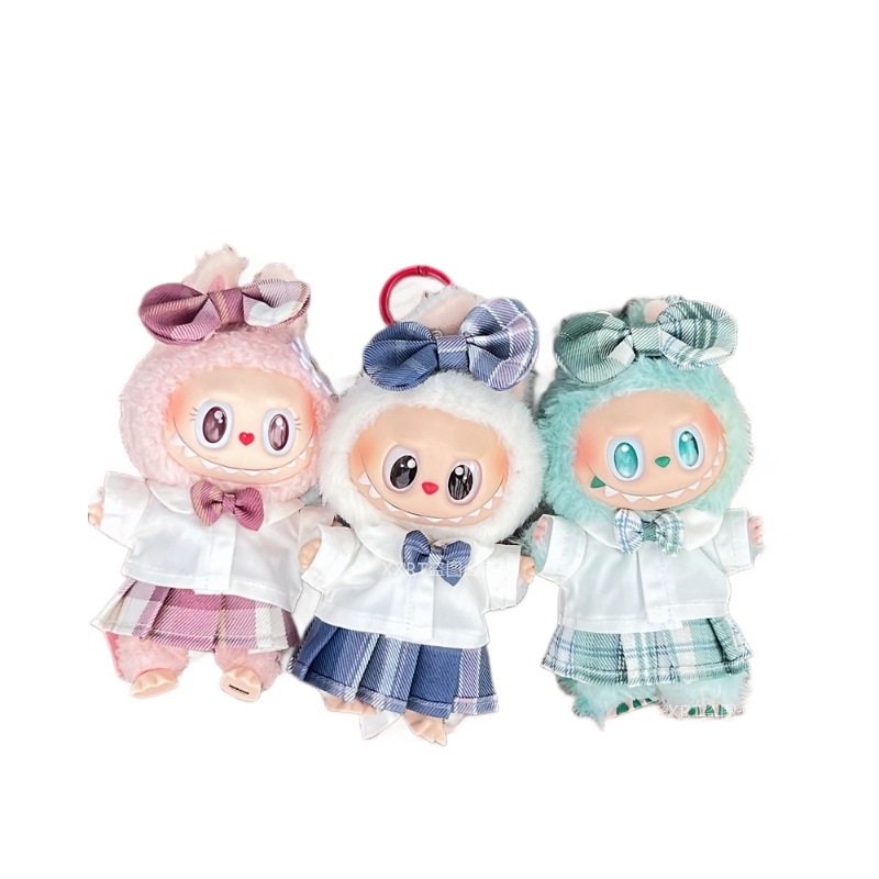 Labubu anime 17cm doll change clothes（clothes + hair accessories）