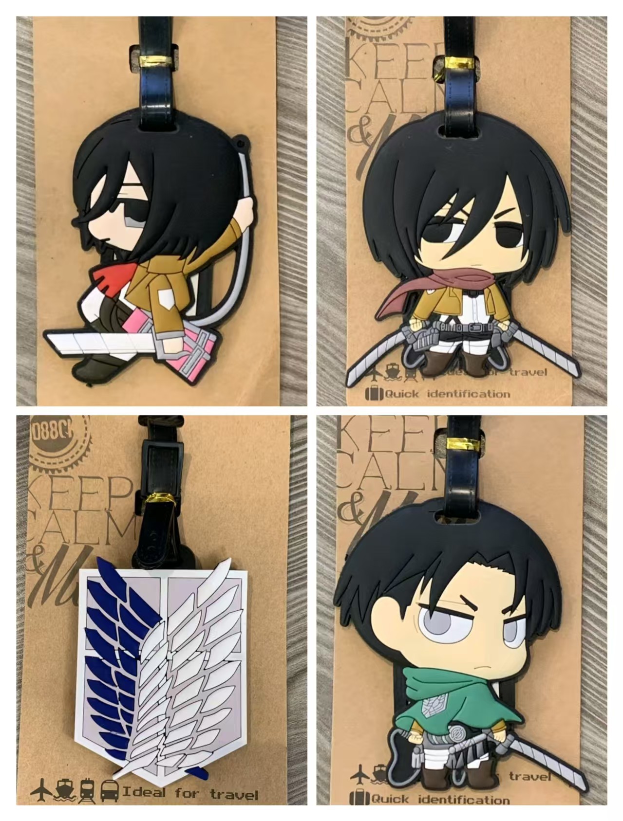 Attack on Titan anime baggage tag