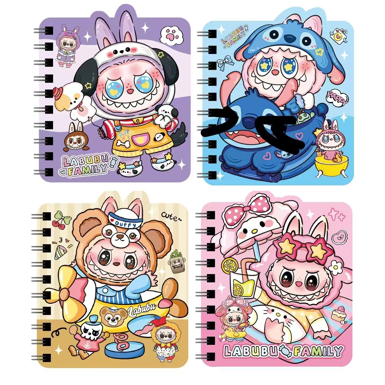 Labubu anime notebook 10*9cm 30 pcs a set