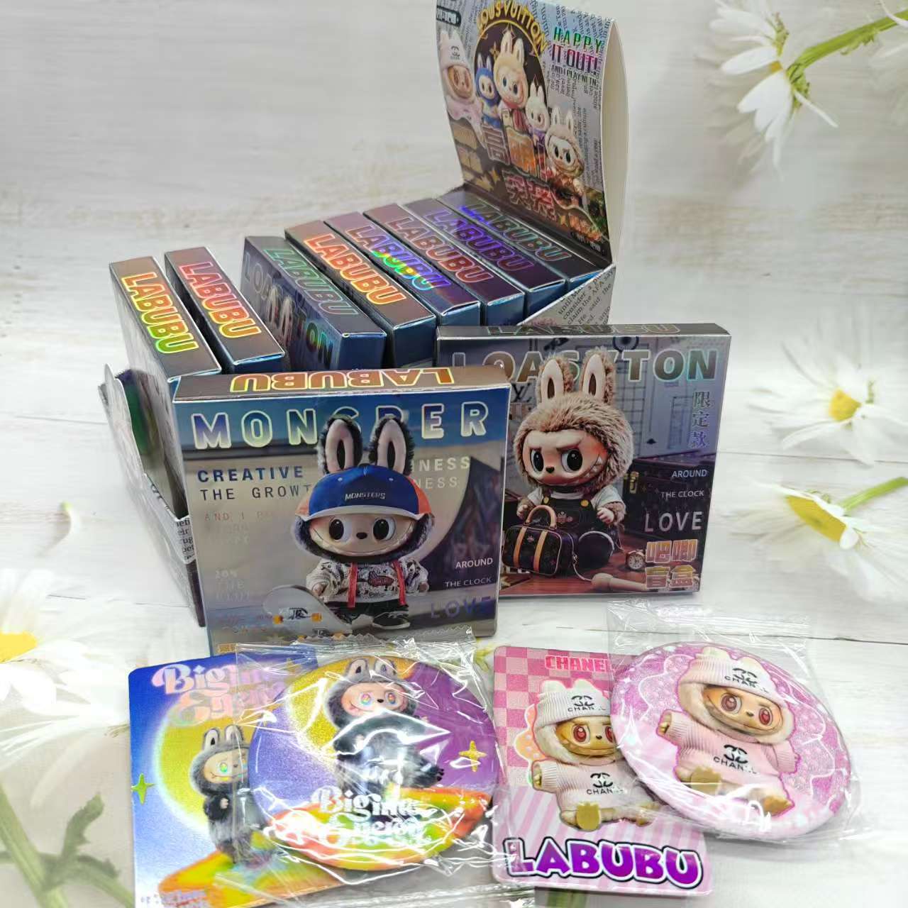 Labubu anime pin 75mm 10 pcs a set