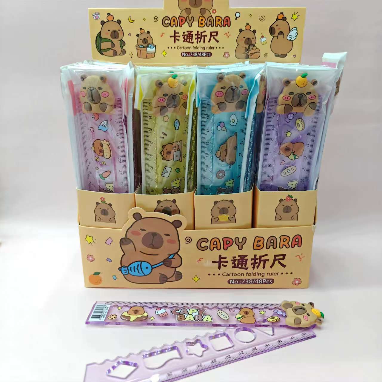 Capybara anime ruler 30cm 48 pcs a set