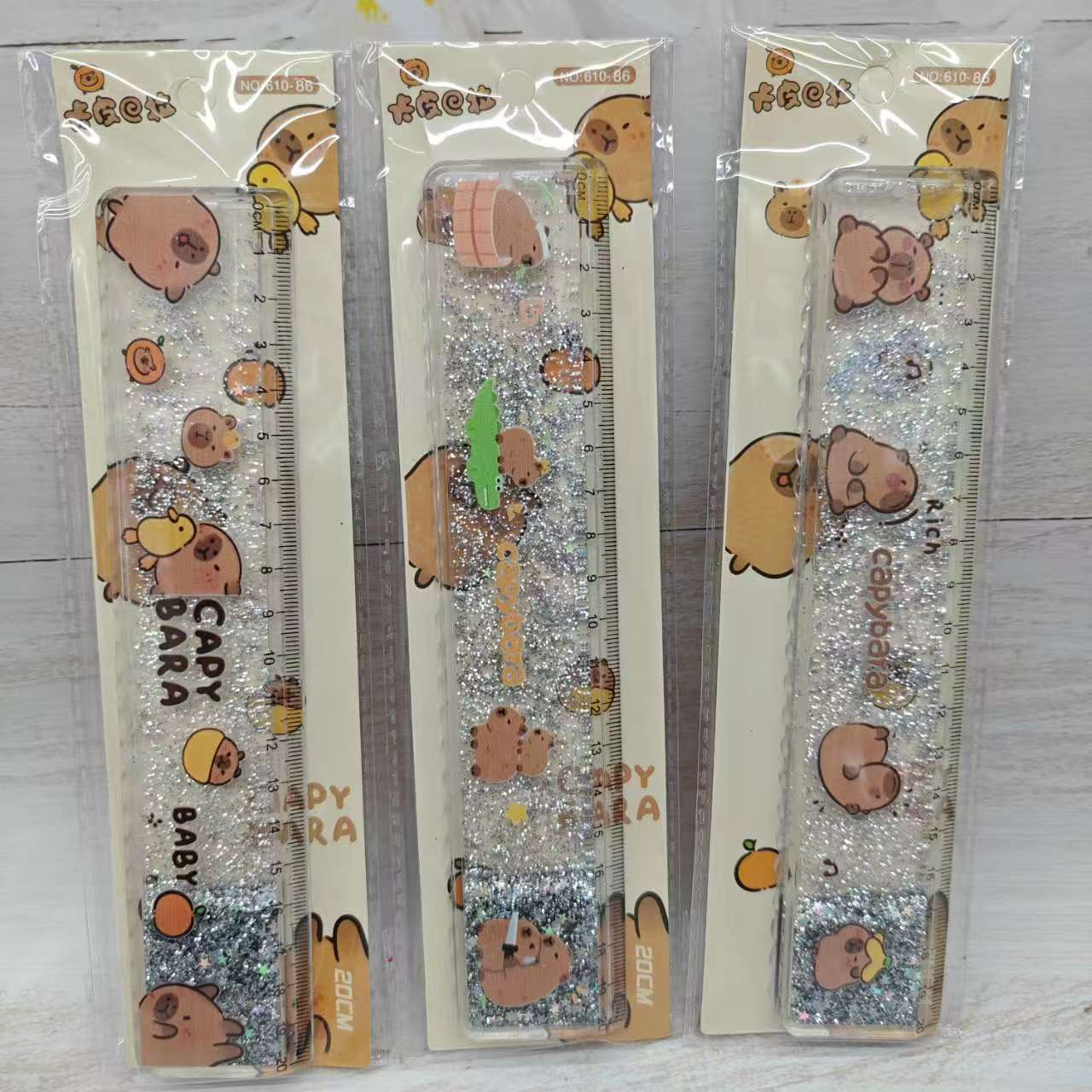 Capybara anime ruler 20cm 24pcs a set