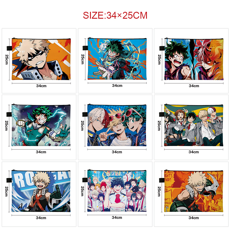 My hero academia anime A4 file bag