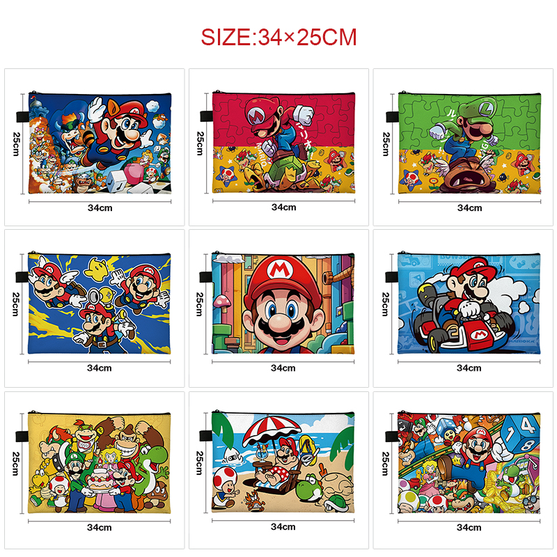 Super Mario anime A4 file bag
