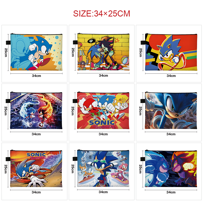 Sonic anime A4 file bag